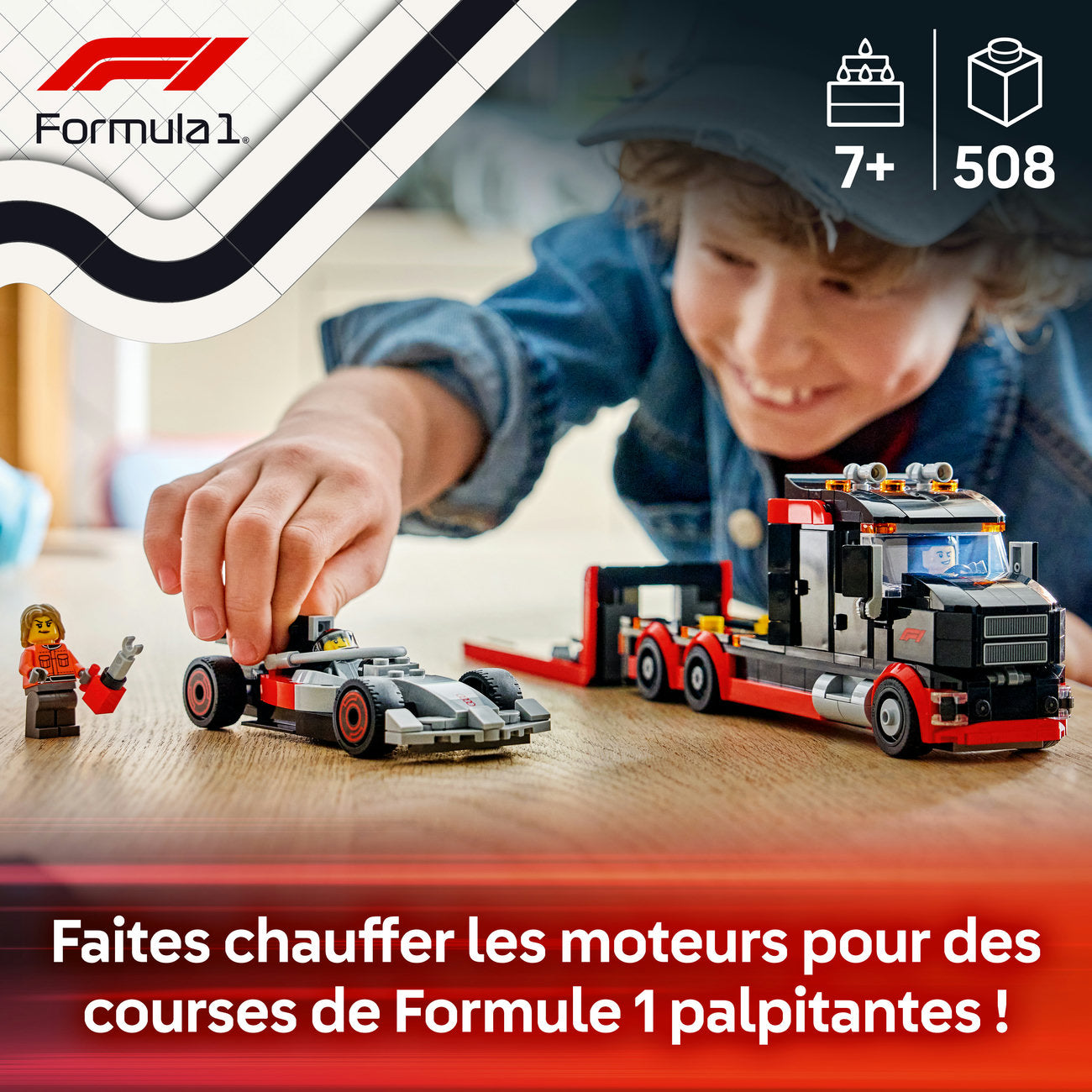 LEGO CITY 60493 Camion de présentation F1® avec voiture de course Audi F1®