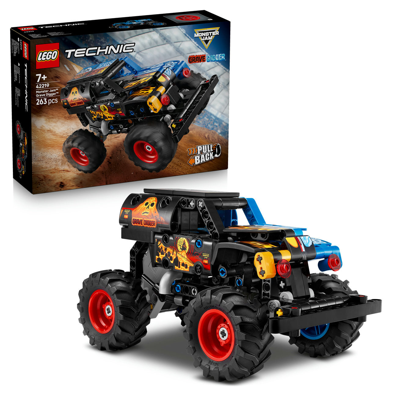 LEGO Technic 42219 Monster Jam™ Grave Digger™ - Feu et glace