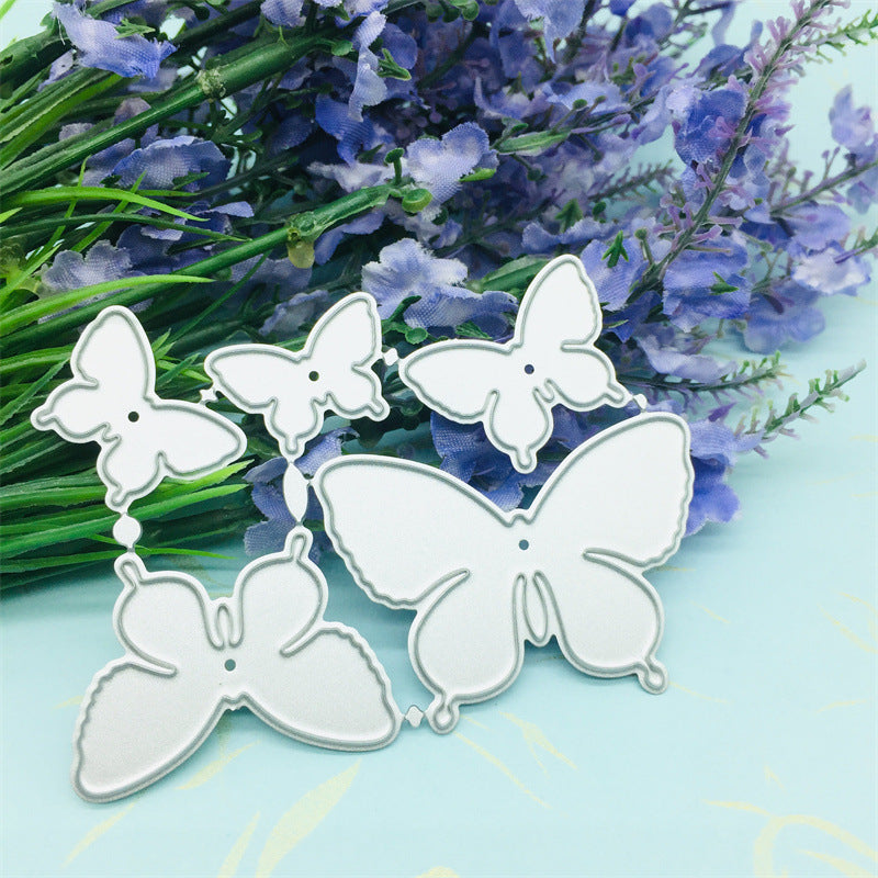 Creative pour papillon dies de découpe en métal gabarit scrapbooking outil de gaufrage cartes en papier album décoration, cinq papillons
