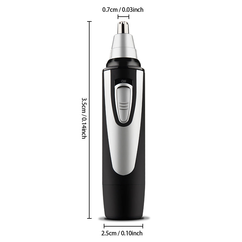 Tondeuse pour poils d’oreilles et de nez Sparoma, à piles, étanche IPX7, lames en acier inoxydable avec capuchon protecteur – TC-3550, Noir