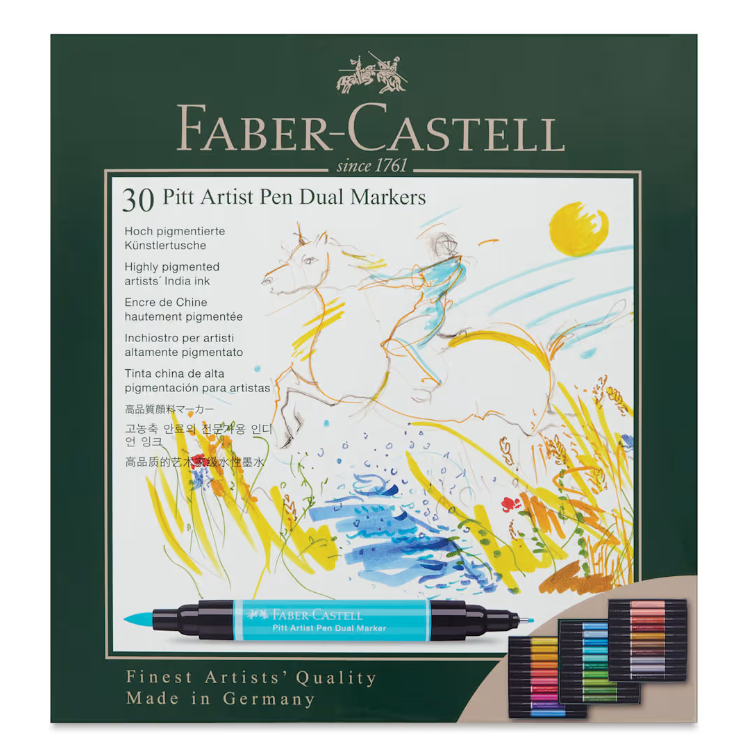 Faber-Castell Pitt Artist Pen Lot de 30 marqueurs double pointe