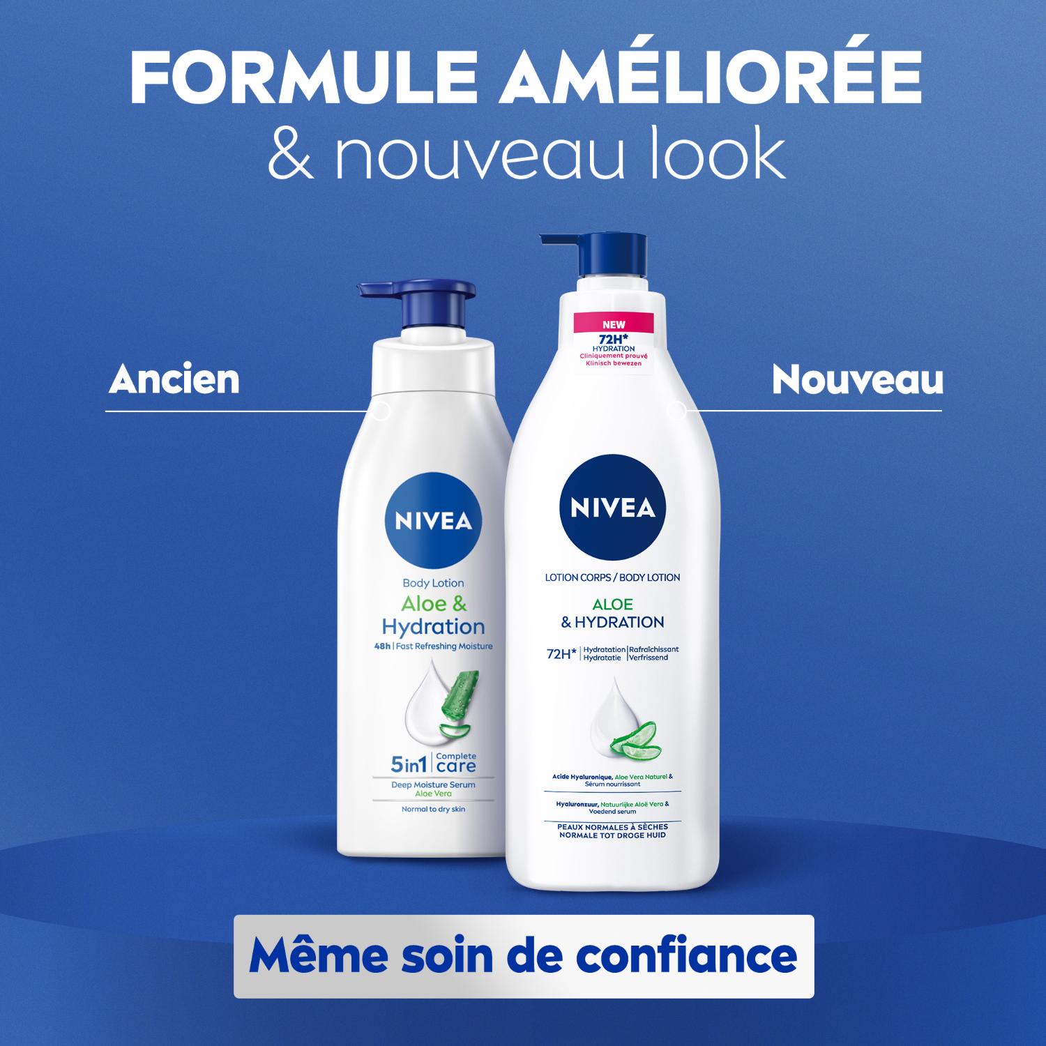 NIVEA Lait Corps Aloe & Hydratation Peaux Normales à Sèches 400ml
