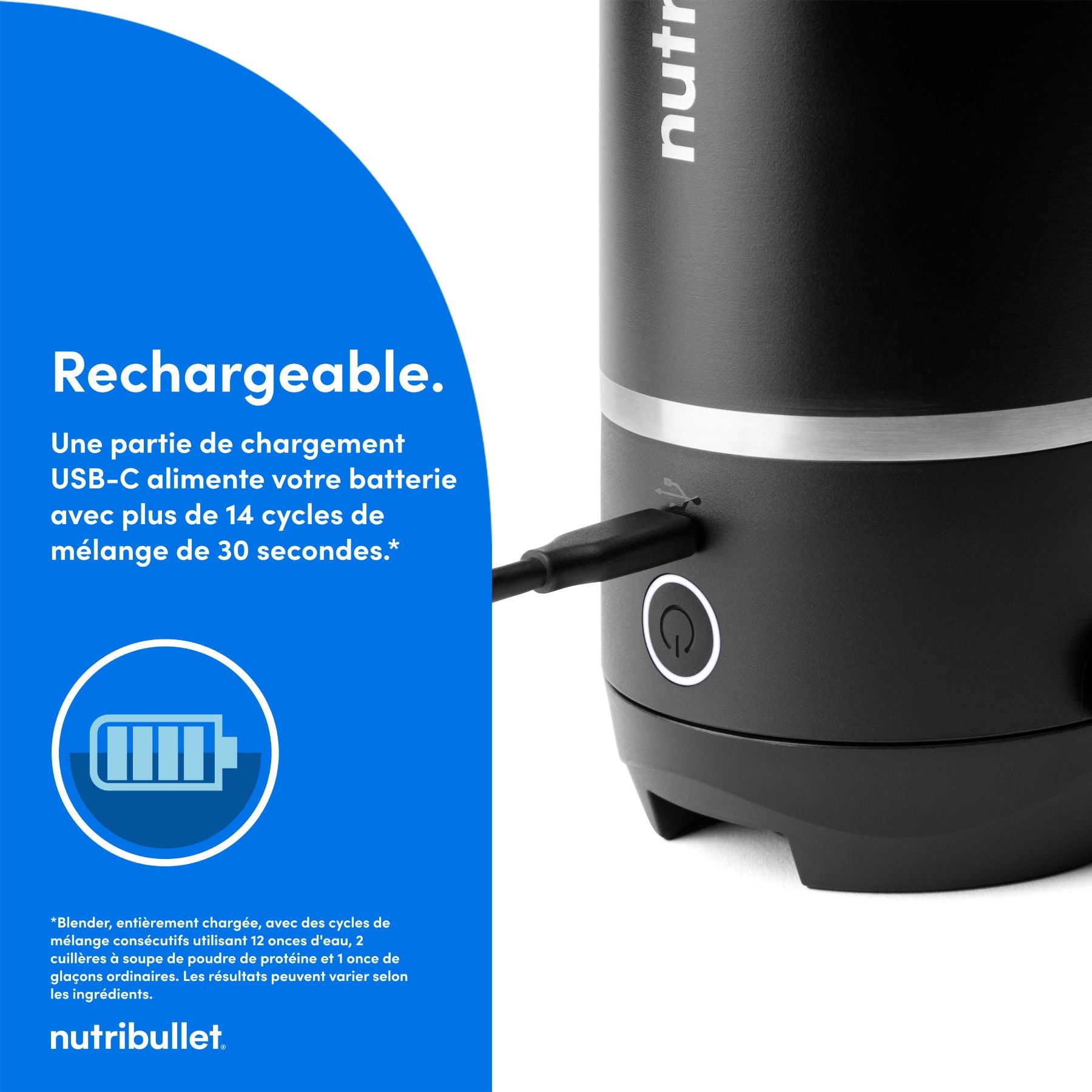 nutribullet Flip, Blender portable avec gobelet isotherme 590 ml, NBP016B, Noir