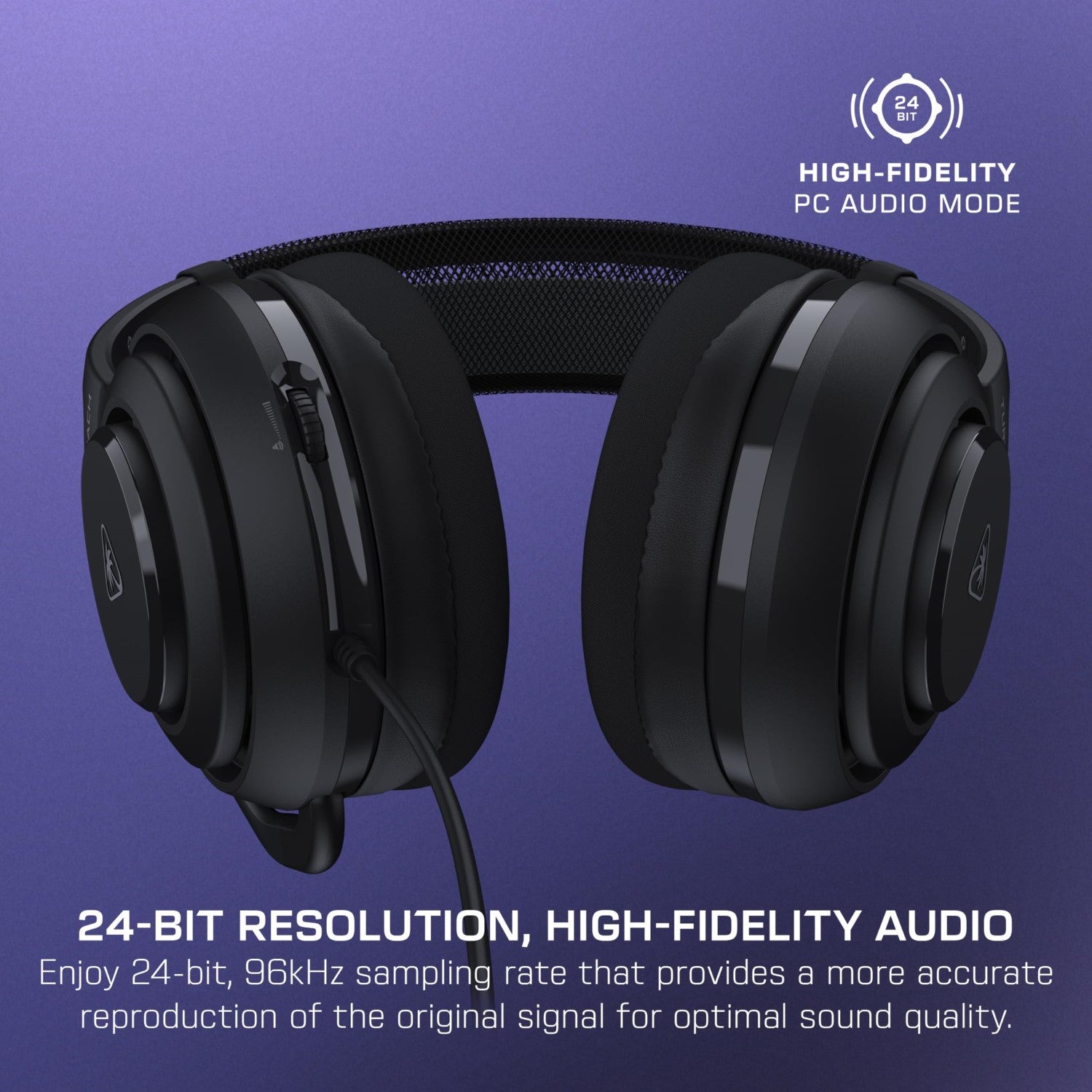 Turtle Beach Atlas 200 Casque Gaming PC Filaire (Prise Jack 3,5 mm) - Micro Flip-to-Mute - PC - Noir