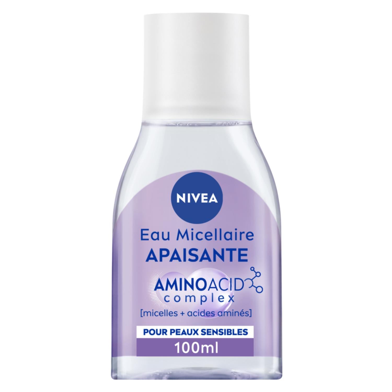 NIVEA Eau Micellaire Démaquillante Apaisante Peaux Sensibles Petit format 100 ml