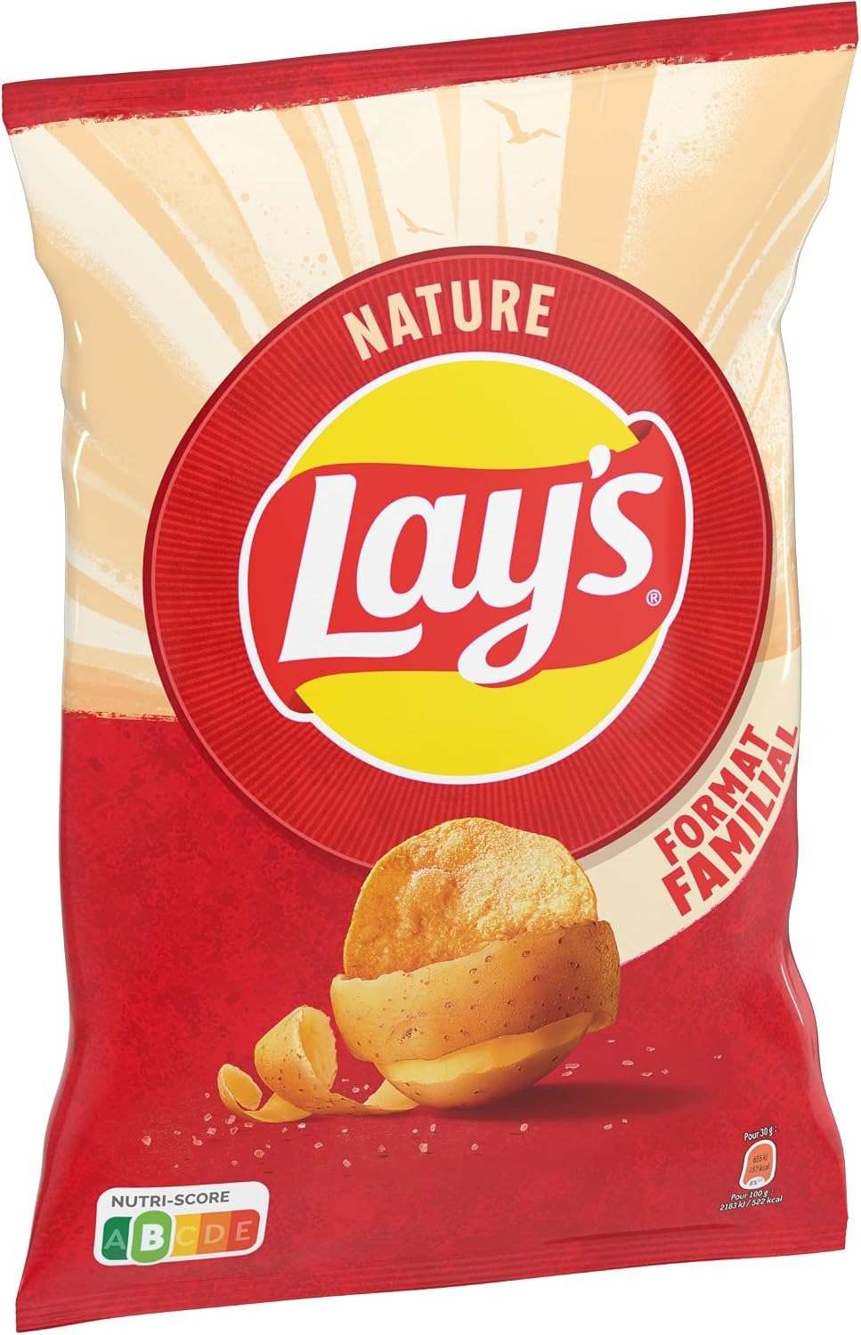 Lay's Chips de Pommes de Terre Salées Nature Sachet Familial, 250 g