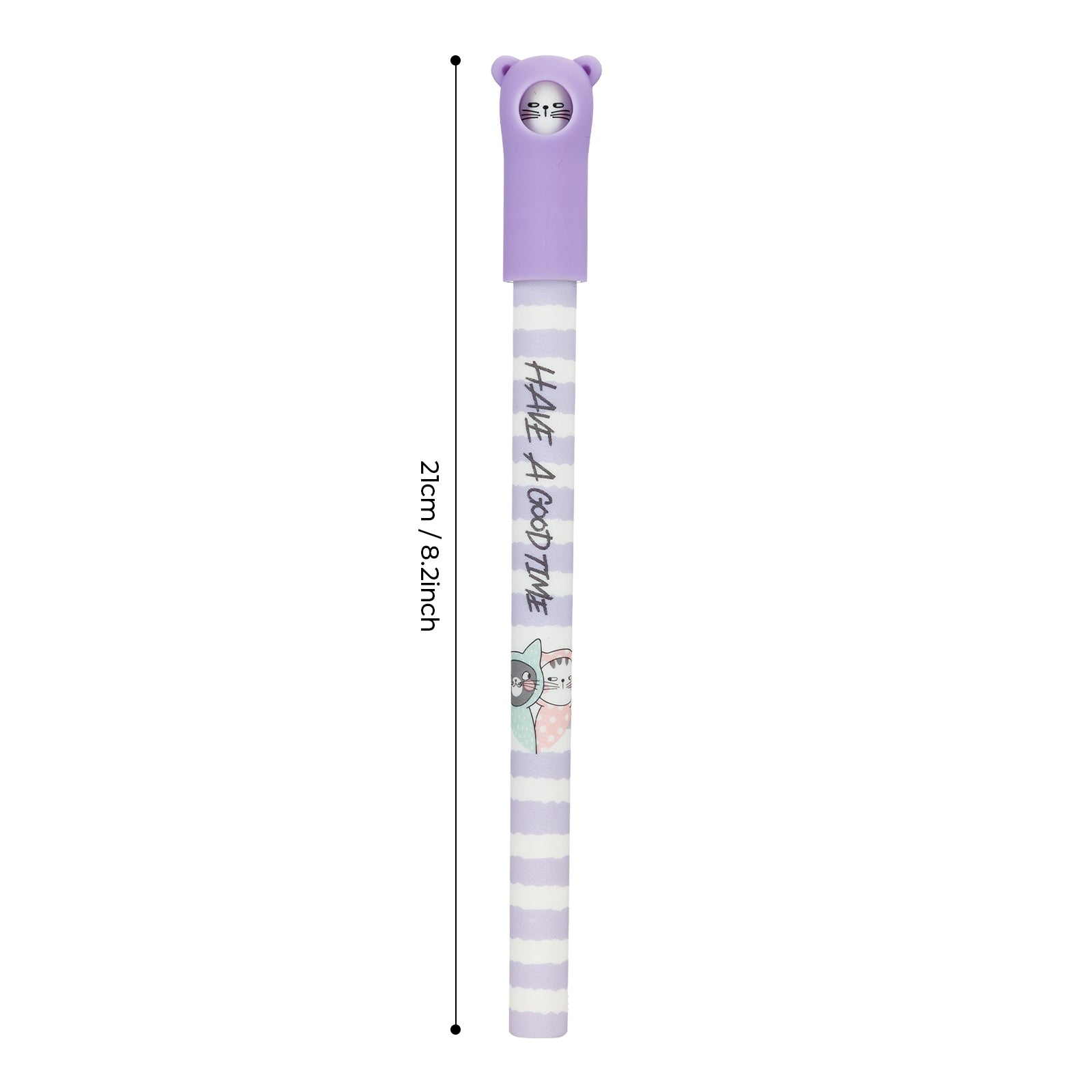 M&G So Many Cats Lot de 6 stylos gel à encre bleue, pointe moyenne 0,7 mm et motif de chat mignon