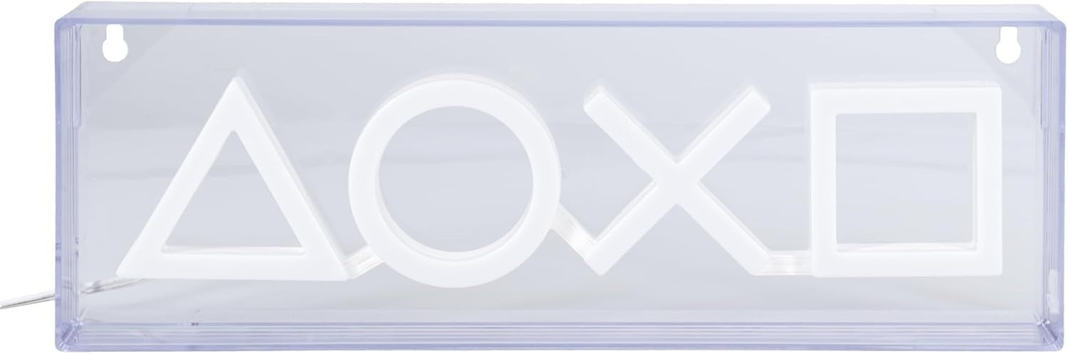 PlayStation Icons Lumière LED Néons - sous Licence Officielle - 30 cm - Fixation Murale - Alimenté par USB
