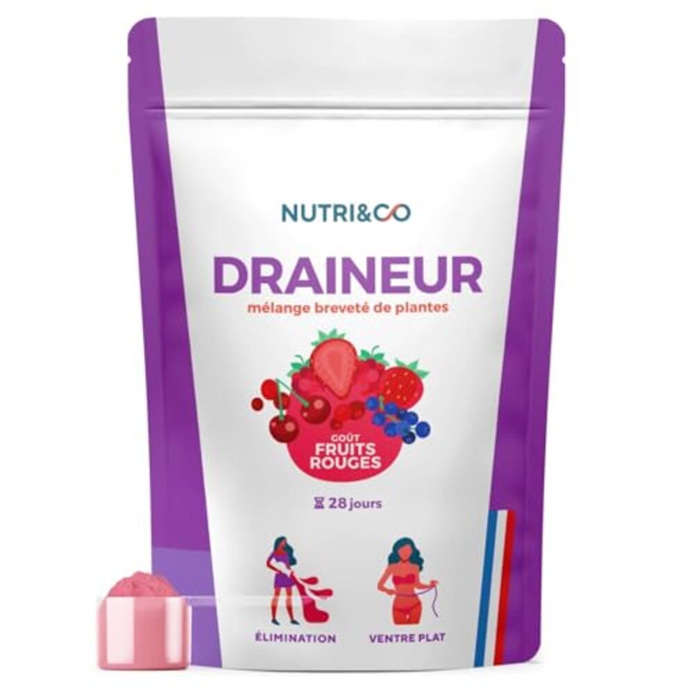 Nutri&Co Draineur en poudre - goût Fruits Rouges - 100 g