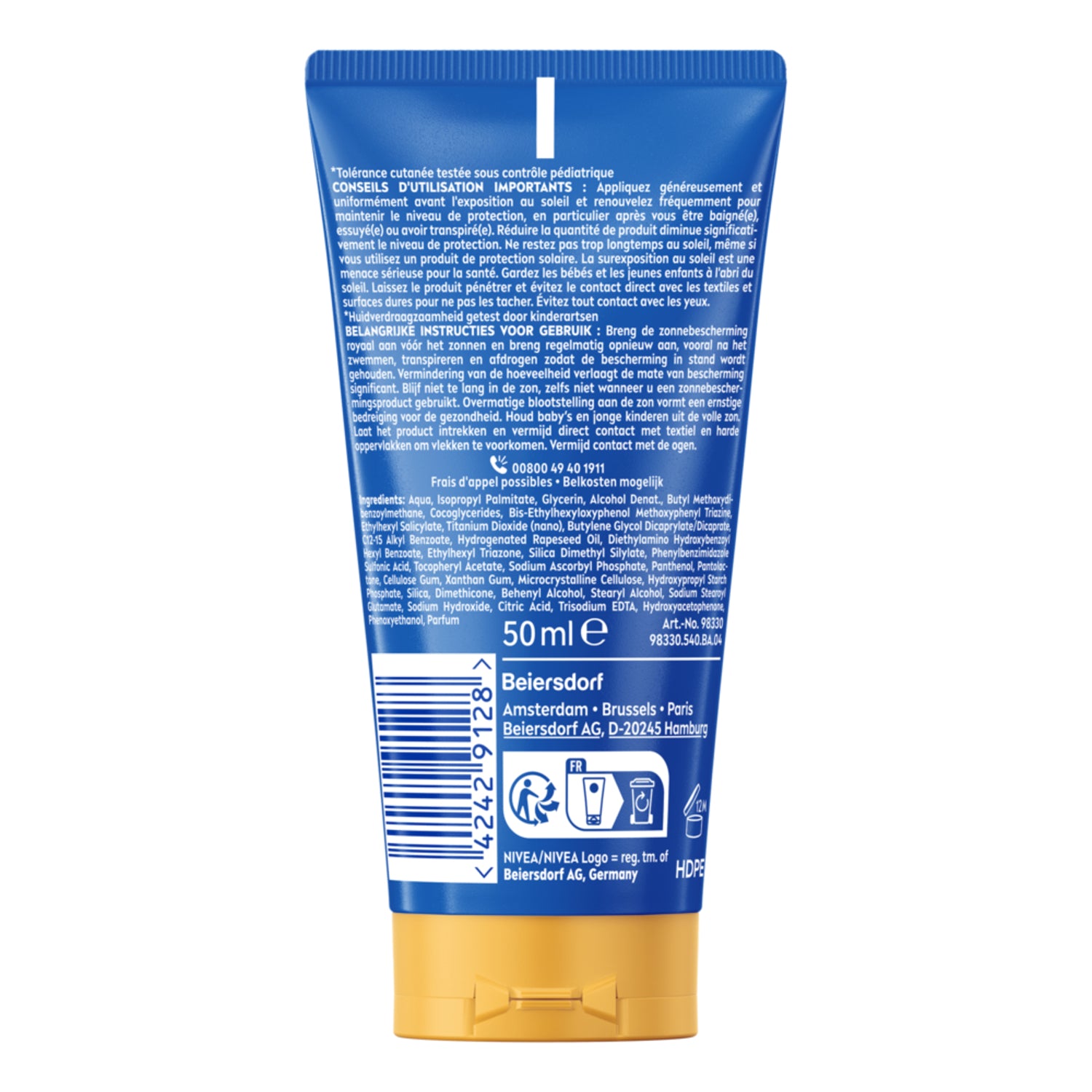 NIVEA SUN Enfants Protect & Play FPS50+ Lait protection solaire - 50 ml