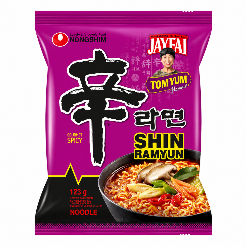 Nongshim Shin Ramyun Tom Yum, Boîte de nouilles instantanées, 20 x 123 g