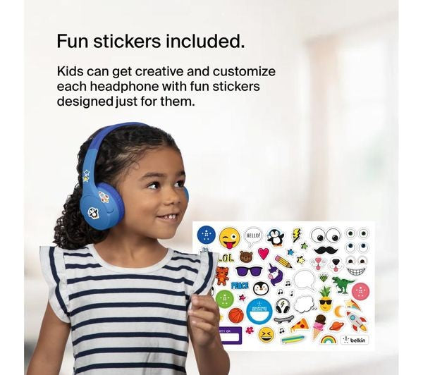 Belkin SOUNDFORM Mini BT Casque supra-auriculaire pour enfants - Bleu