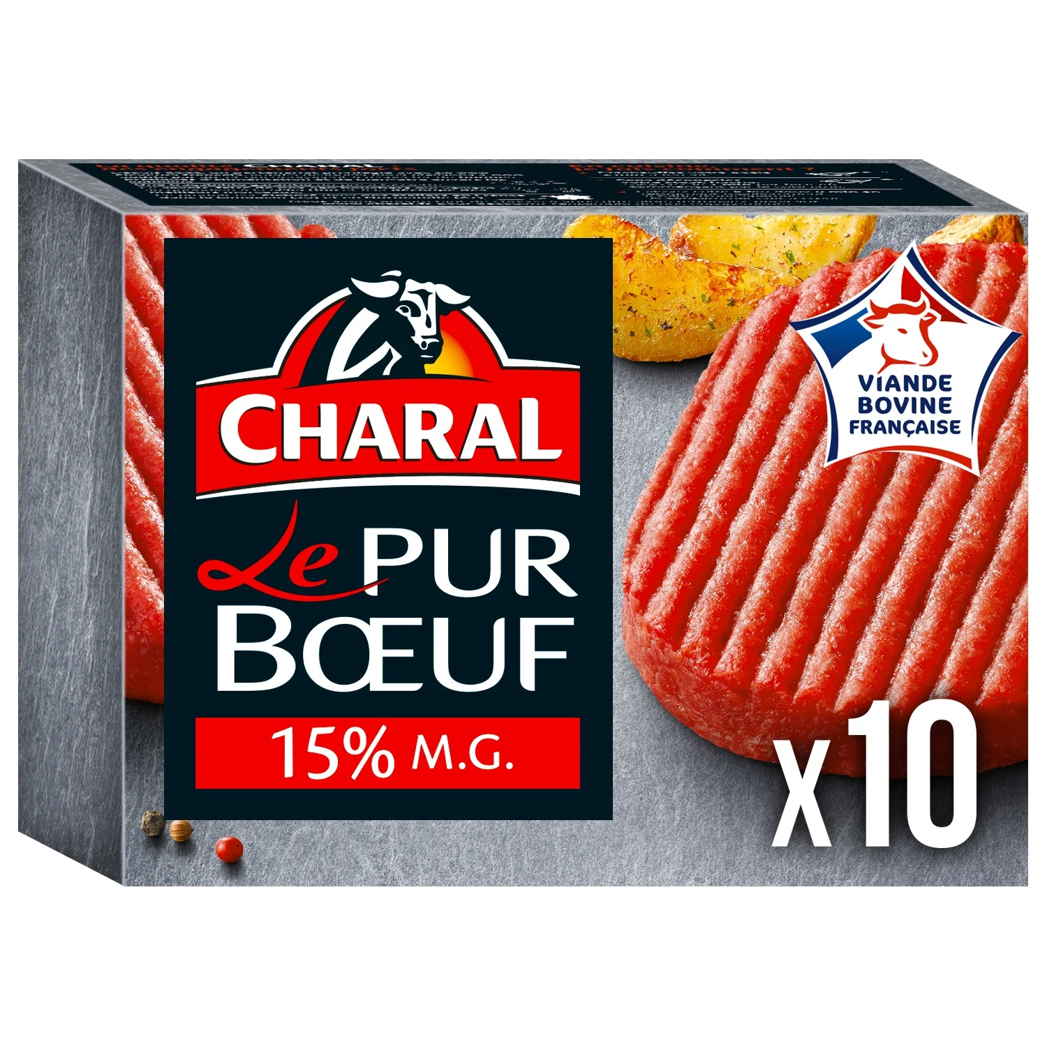 Charal Steaks hachés Pur Bœuf 15% 10x100g
