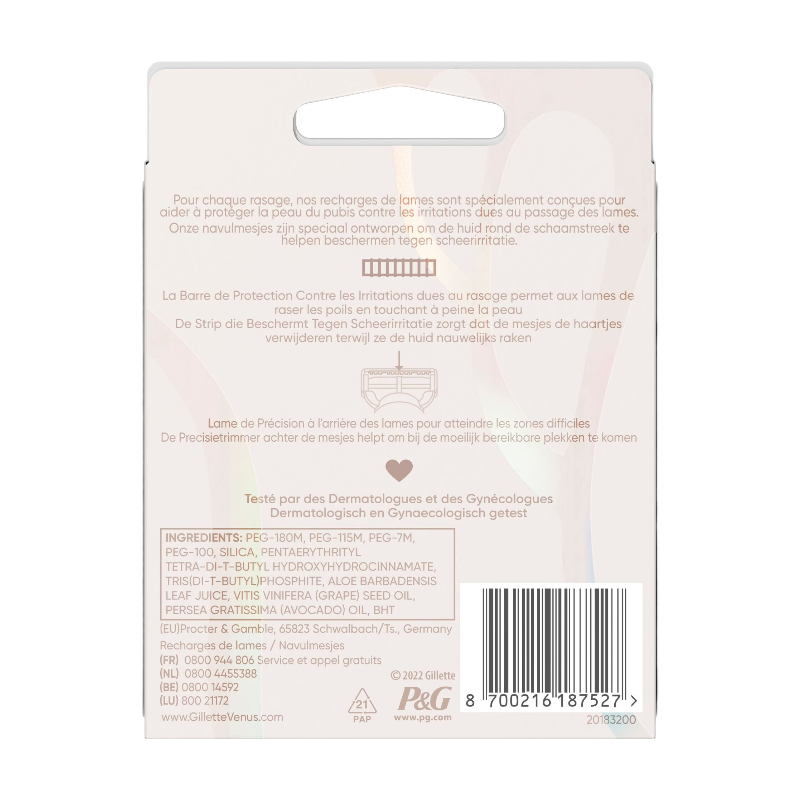 GILLETTE VENUS Satin Care - Lames de rasoir à l’aloe vera - Lot de 8 lames