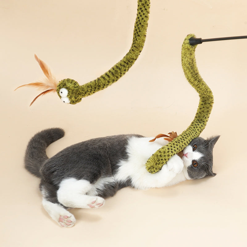 zeze Canne de jeu serpent à sonnette pour chat