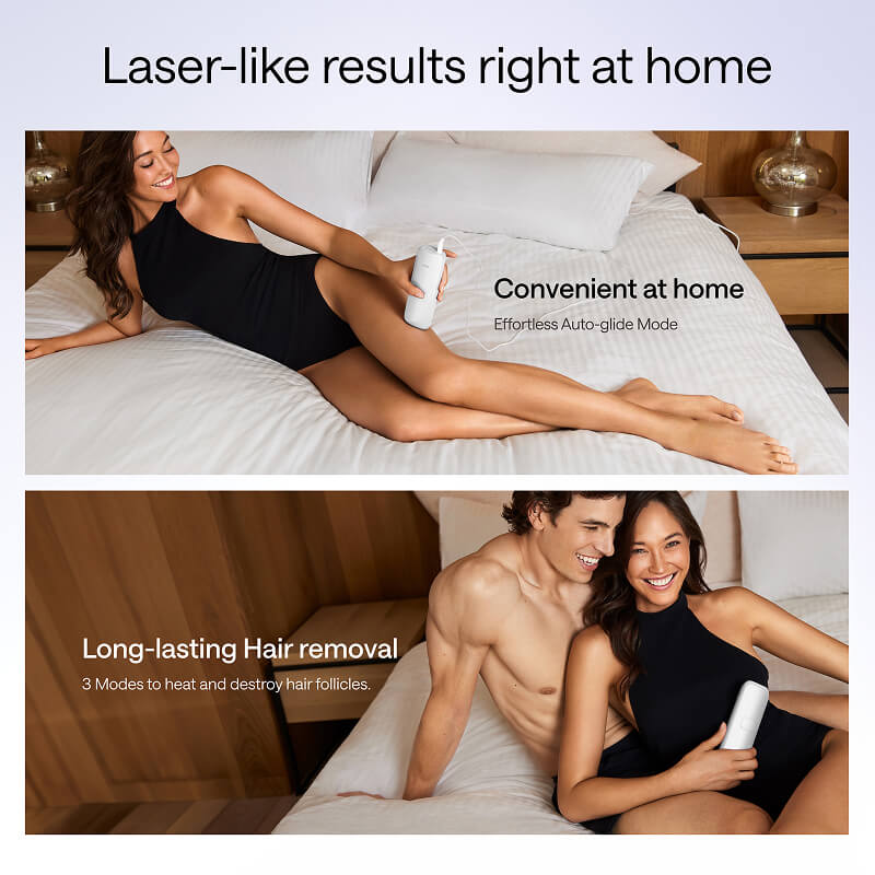 Ulike Air 3 Appareil d’épilation à lumière pulsée intense pour visage et corps à domicile, Alternative à l’épilation laser, Système de refroidissement glacé au saphir pour résultats indolores durables, Blanc