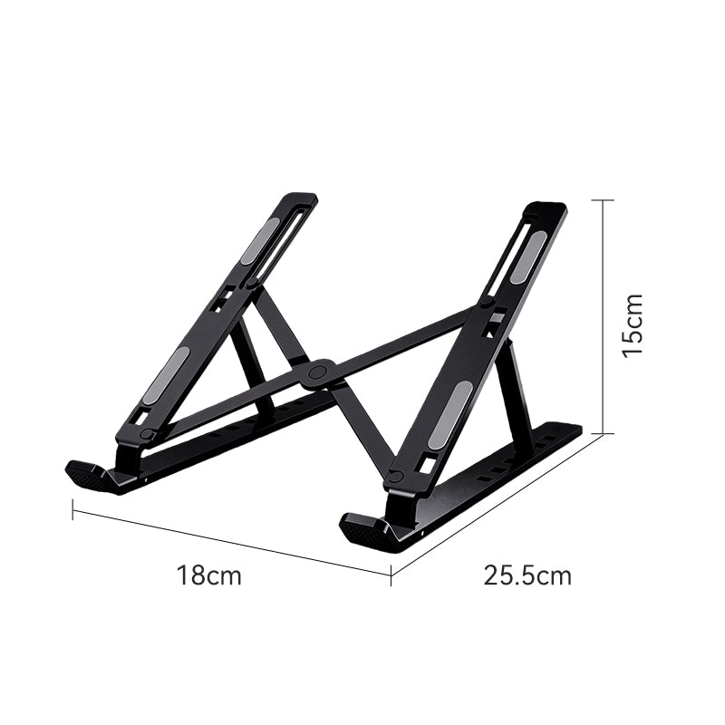 JORDAN&JUDY Support pour ordinateur portable réglable en aluminium noir - 45,7 cm