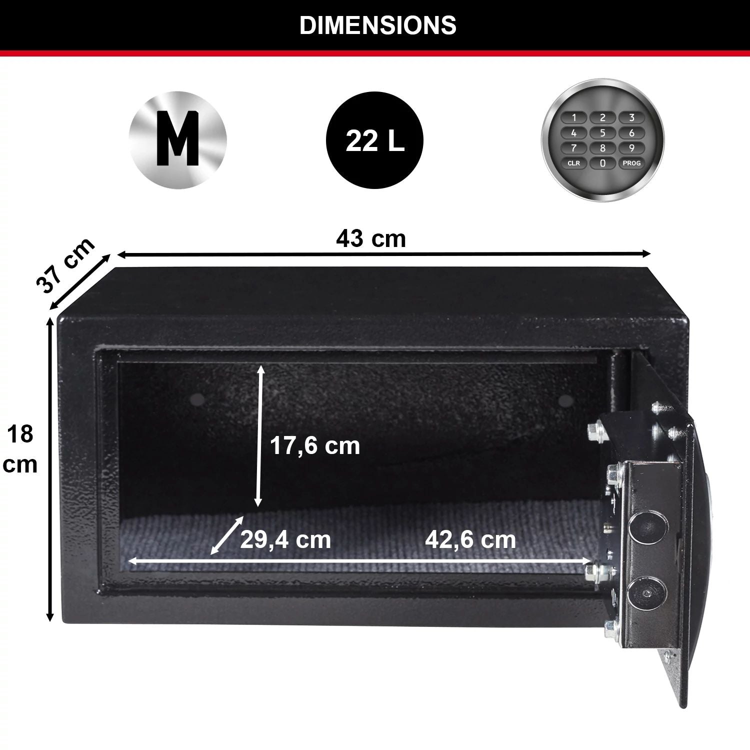 MASTER LOCK Security Safe - X075ML - Laptop Safe, Jewelry Safe and More