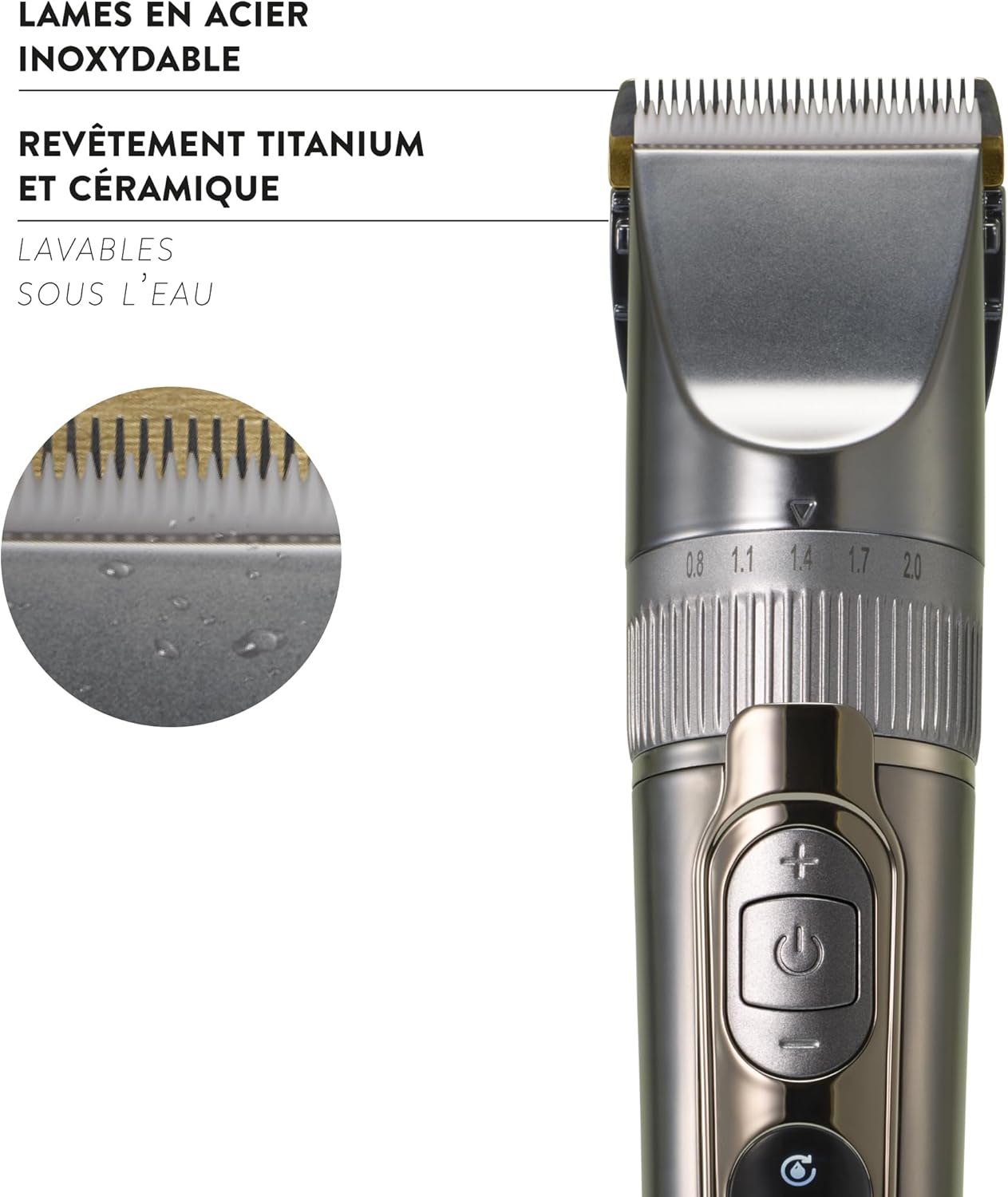 Jean Louis David Digital Clipper – Tondeuse Cheveux & Barbe Sans Fil, 25 Hauteurs de Coupe, Écran Digital