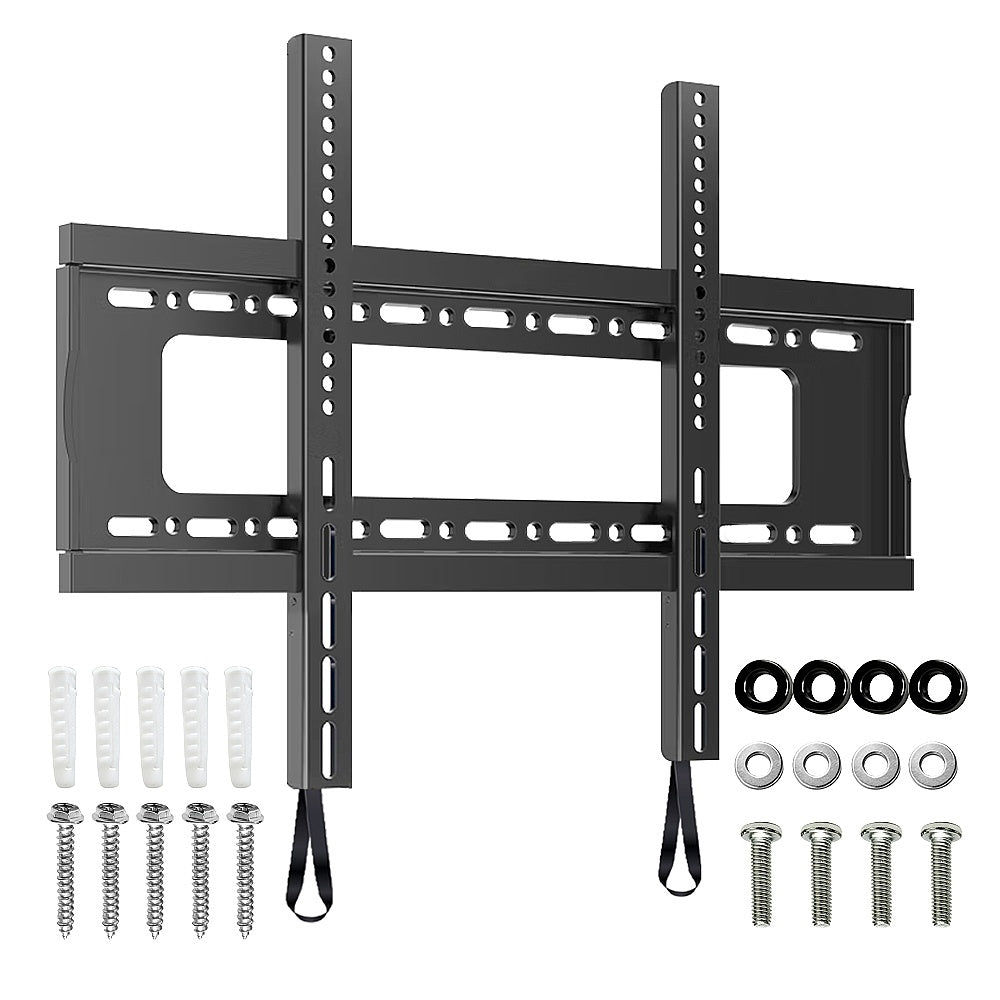 Support mural TV fixe pour téléviseurs de 65 à 90 pouces, VESA max 600 x 600 mm, supporte jusqu'à 100 kg, conception basse et peu encombrante, compatible avec les murs en béton