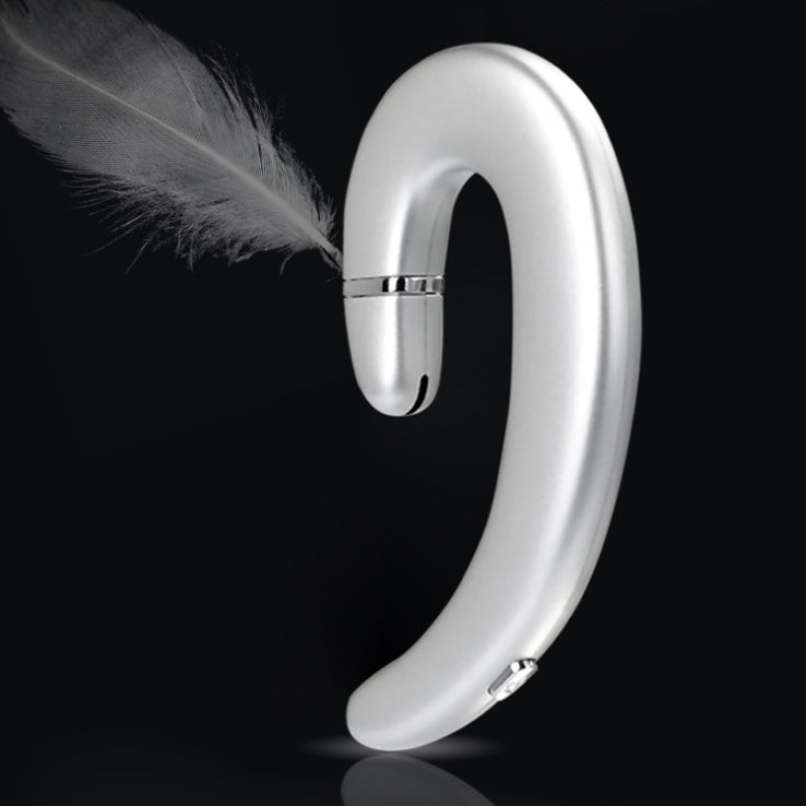 VoxorAI C6 Écouteur mono à crochet d’oreille argent, Écouteur Bluetooth, Écouteur à conduction osseuse, Écouteur de sport - Modèle populaire