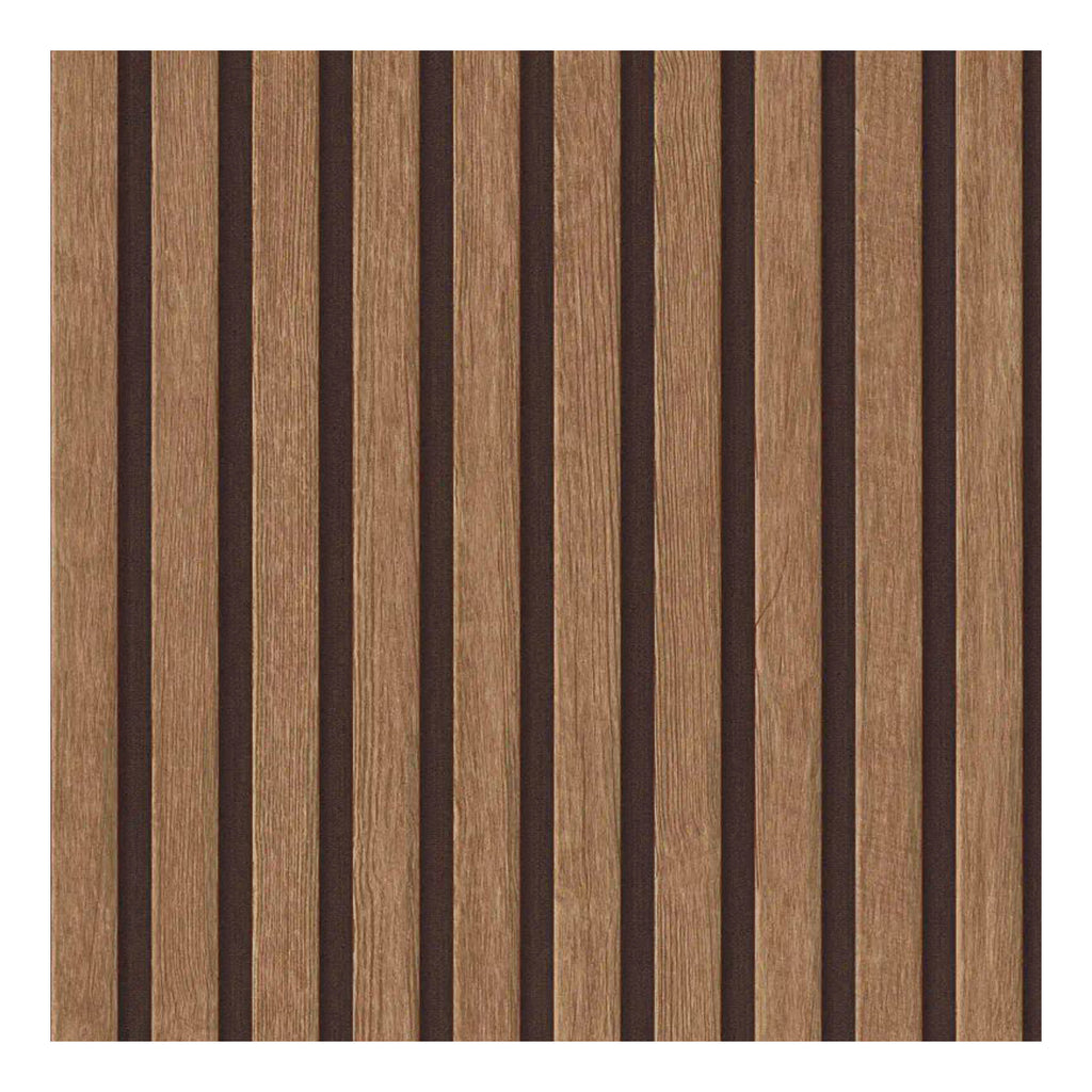 Murgall Rouleau de papier peint adhésif rouge et imitation lattes en bois - 60 x 305 cm