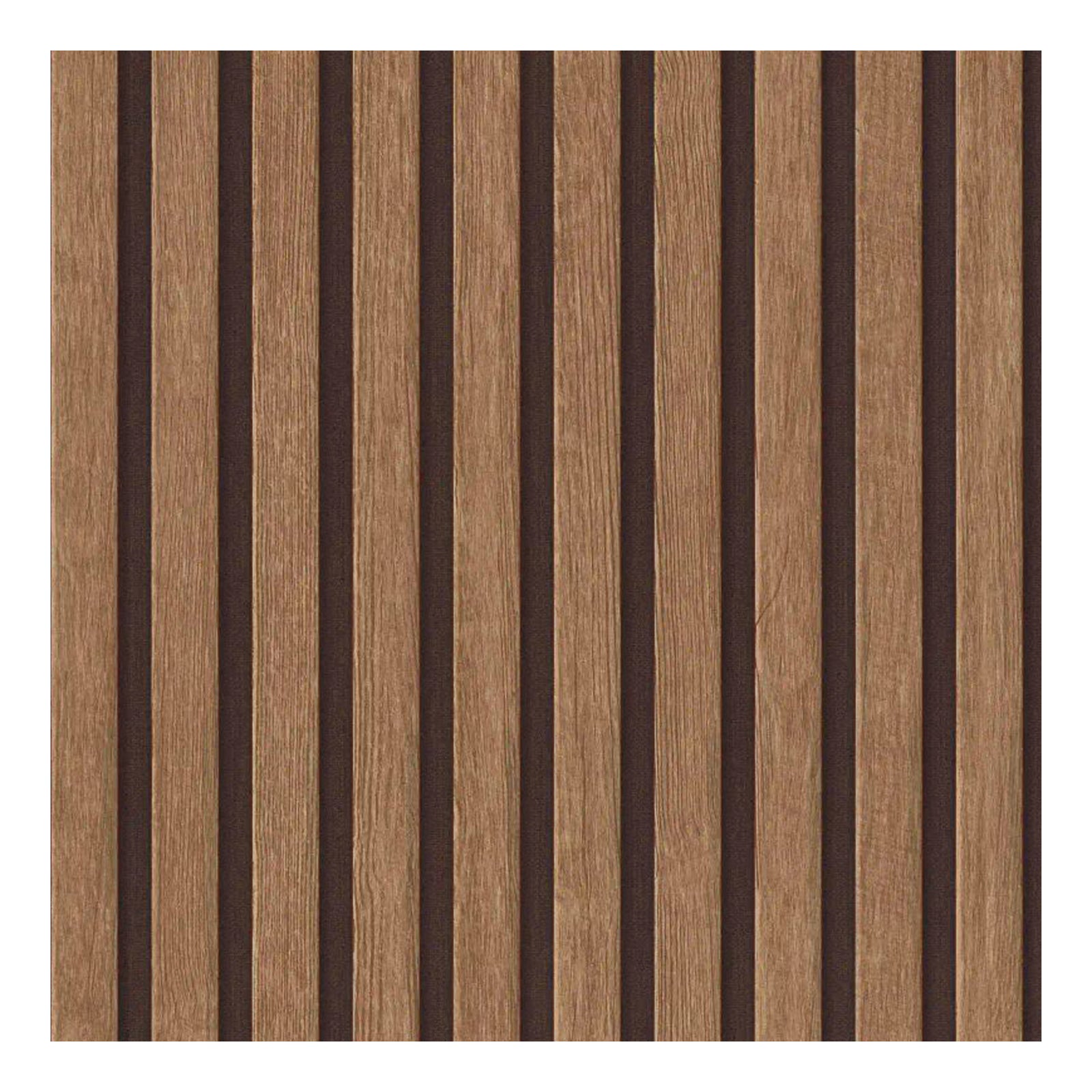 Murgall Rouleau de papier peint adhésif rouge et imitation lattes en bois - 60 x 305 cm