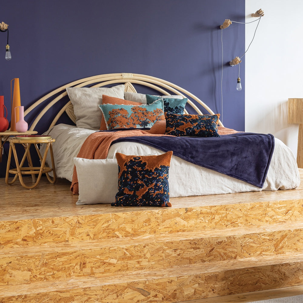 VIVARAISE Michka Plaid marine - 130 x 160 cm
