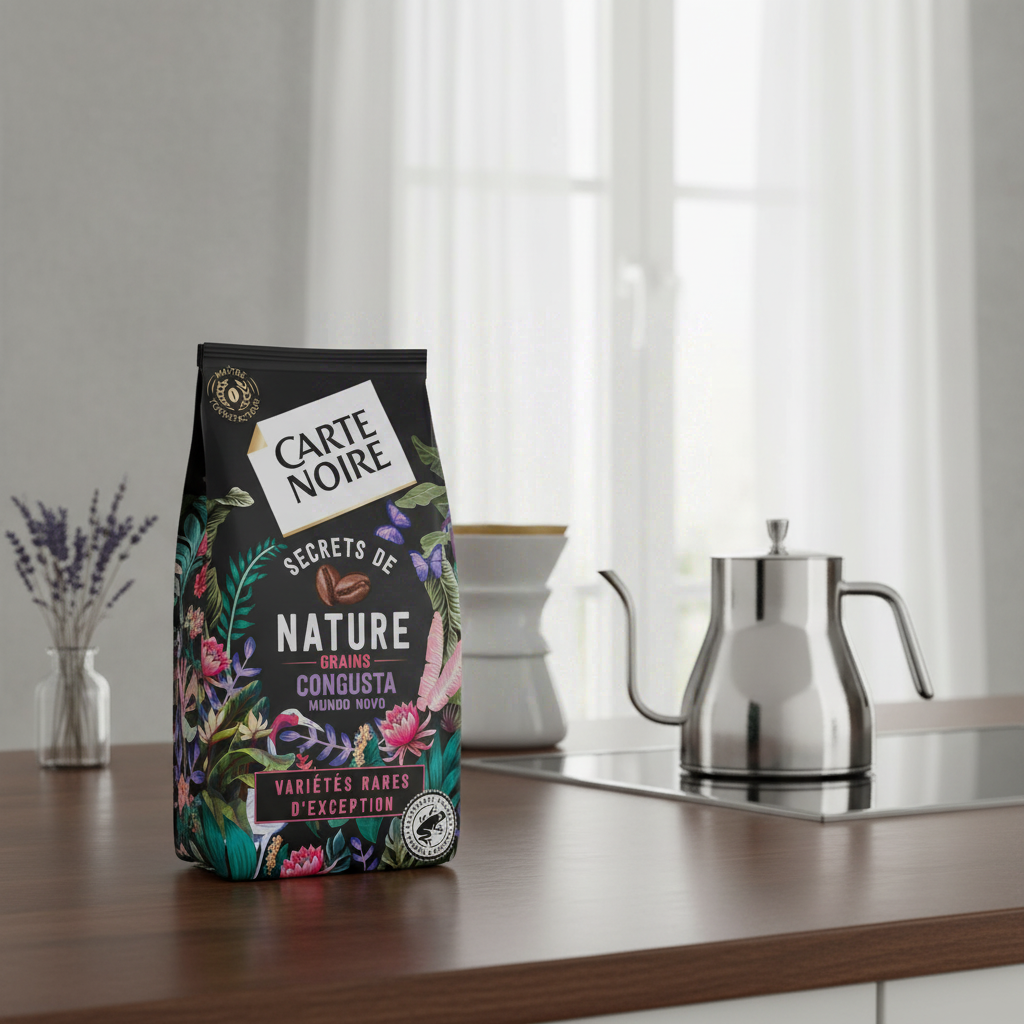 CARTE NOIRE Grains Secrets de Nature Congusta & Mundo Novo 1kg
