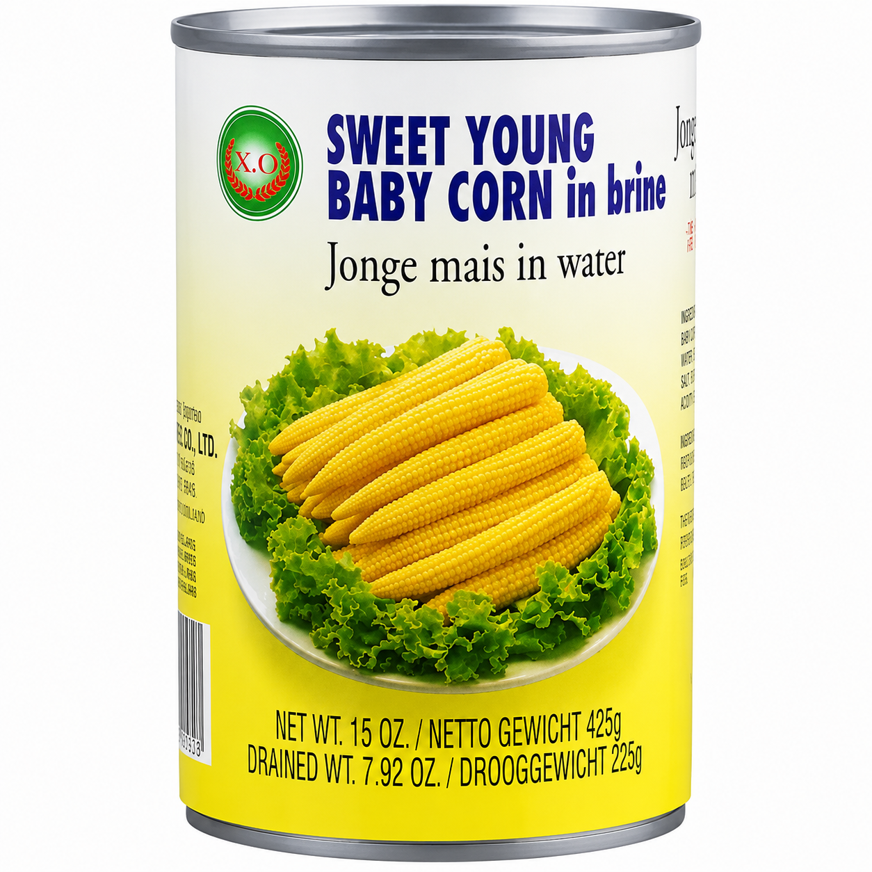 X.O Mini-épis de maïs doux et jeunes en saumure 425 g
