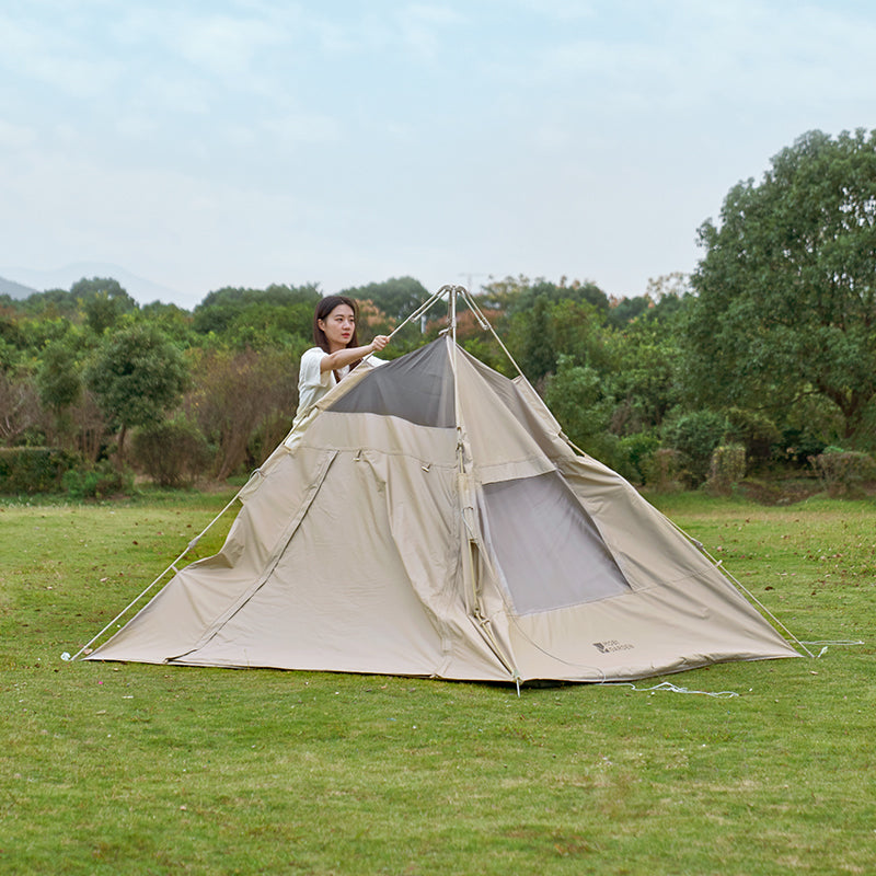 Mobi Garden, Tente de camping automatique à ouverture instantanée 155 avec bâche, occultante et protection UV, installation instantanée, tente pliante, blanc, pour l’extérieur et le pique-nique, installation rapide et sans effort, compacte pour un ra