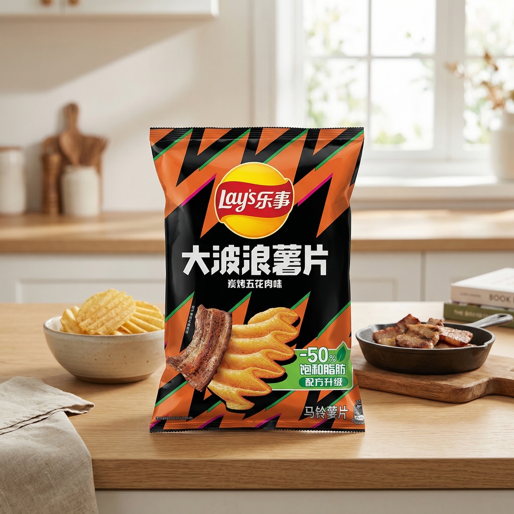 Lay's Chips ondulées saveur porc barbecue style coréen 70 g