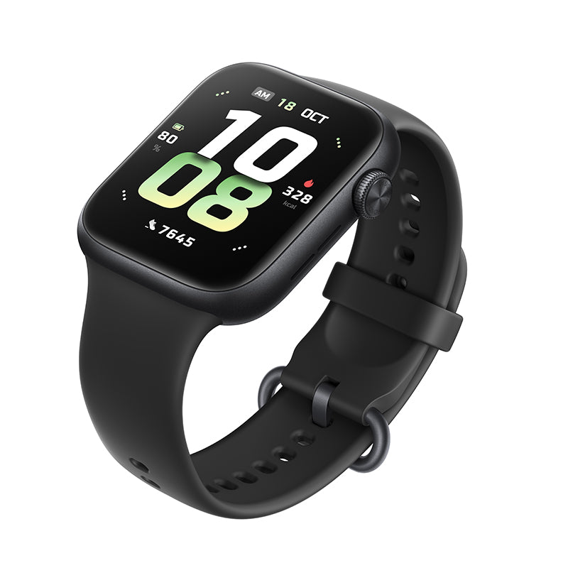 HONOR Watch 5 Montre connectée 64 Mo + 4 Go avec 15 jours d’autonomie, suivi GPS précis, scan de santé et bracelet en silicone - Noir