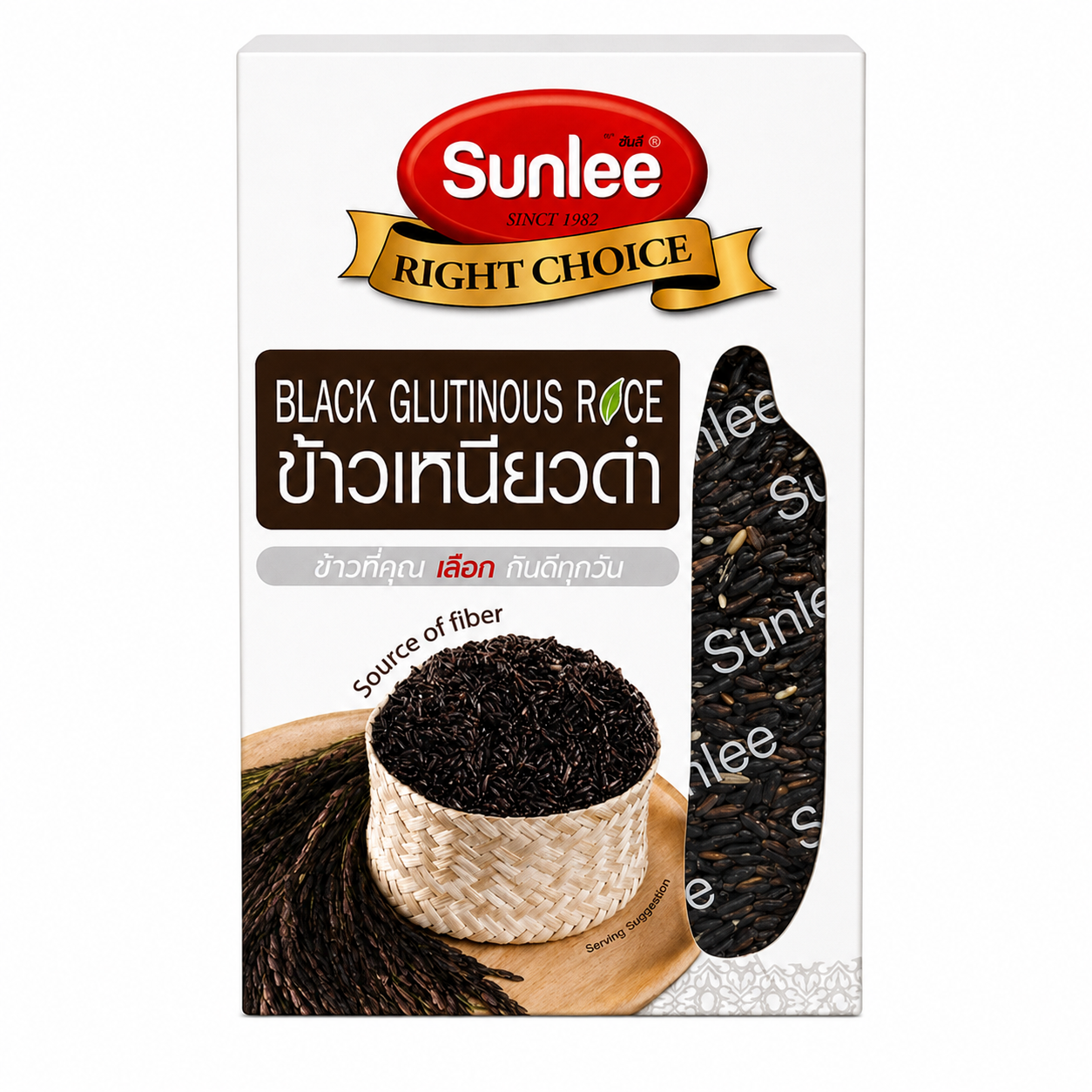 Sunlee Riz Gluant Noir 1 kg