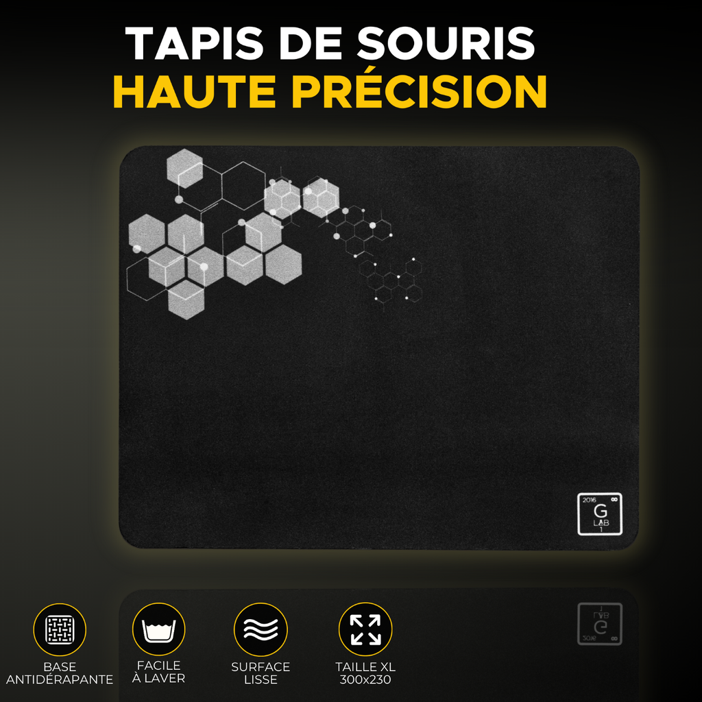 THE G-LAB Combo Argon E Combo Set Clavier et Souris Gaming Filaire - AZERTY, 3200 DPI, 6 Boutons - Noir
