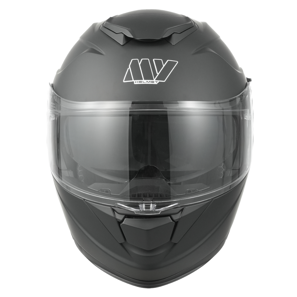 MY Casque de moto modulable intégral 935, certifié ECE 22.06, avec double visière pour hommes et femmes - Noir mat - Taille L