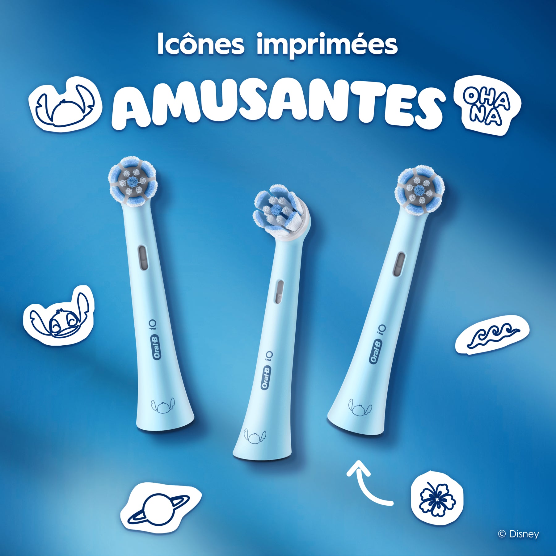 Oral-B Brossettes pour brosse à dents électrique iO Enfants Stitch 6 ans et plus x3