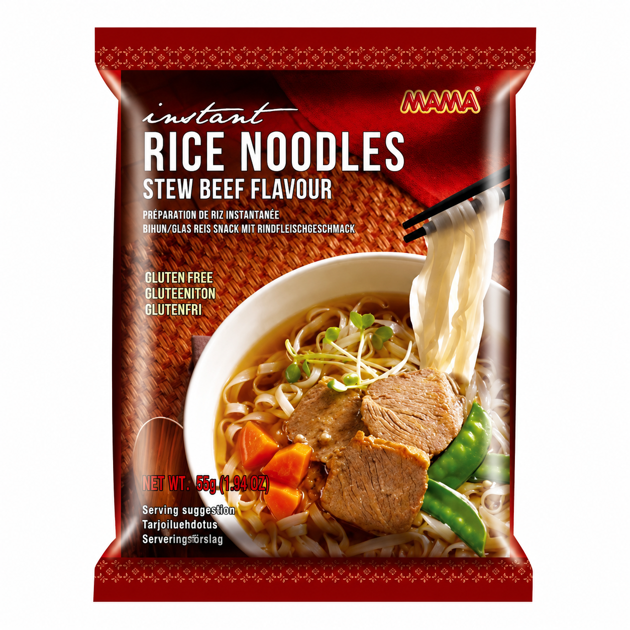 MAMA Nouilles de riz instantanées saveur bœuf - 55 g
