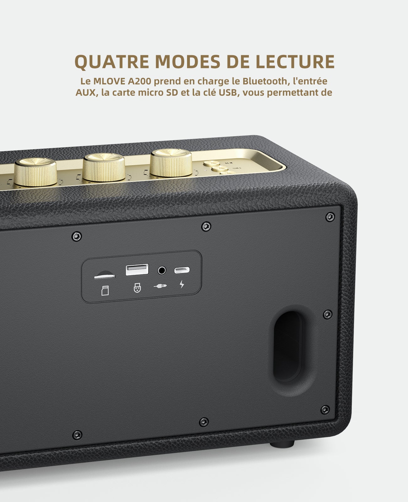 Mlove A200 Enceinte Bluetooth portable - Noir