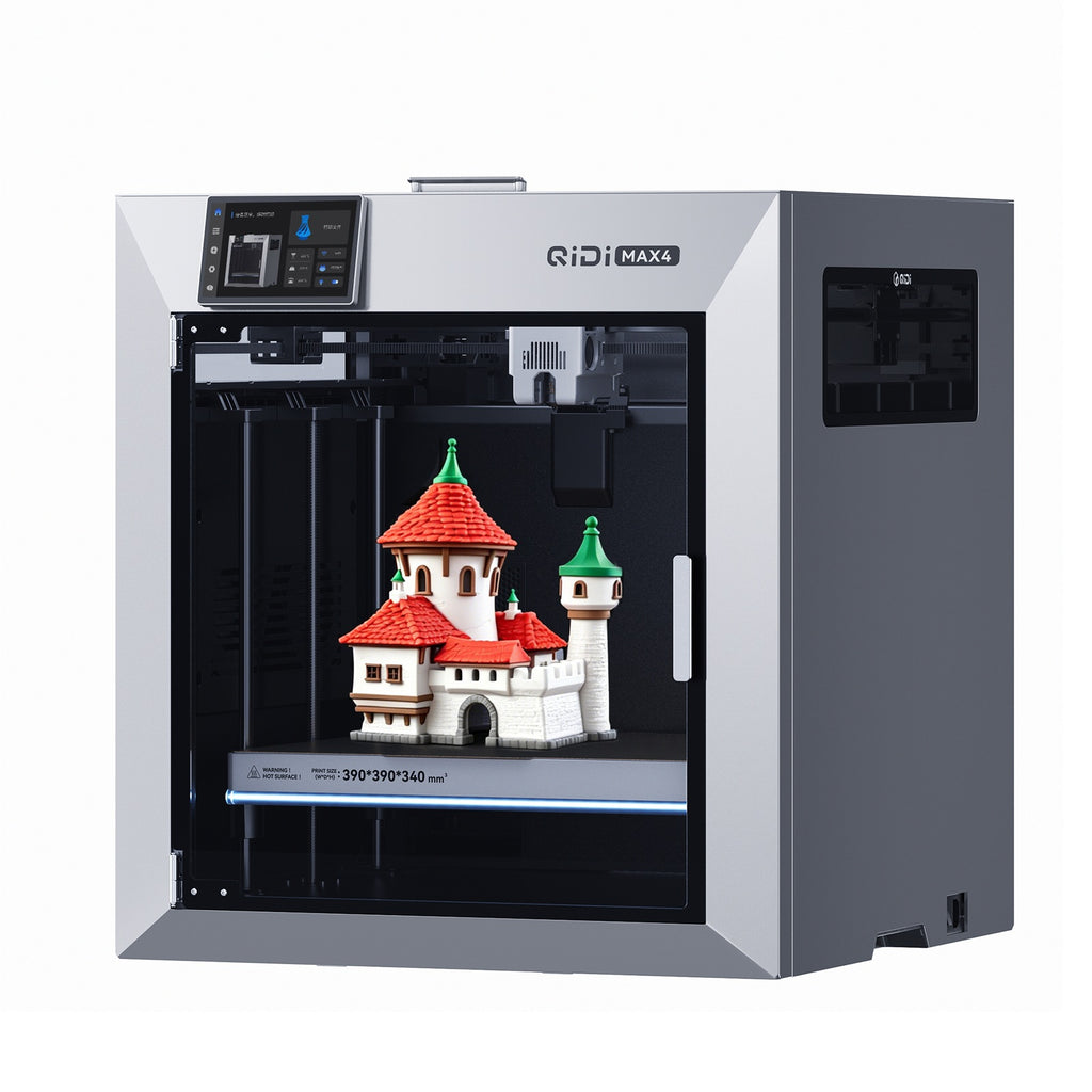 QIDIMax4 imprimante 3D, grande zone d'impression 390×390×340 mm, chambre chauffante 65 °C, imprimantes 3D FDM, vitesse maximale 800 mm/s