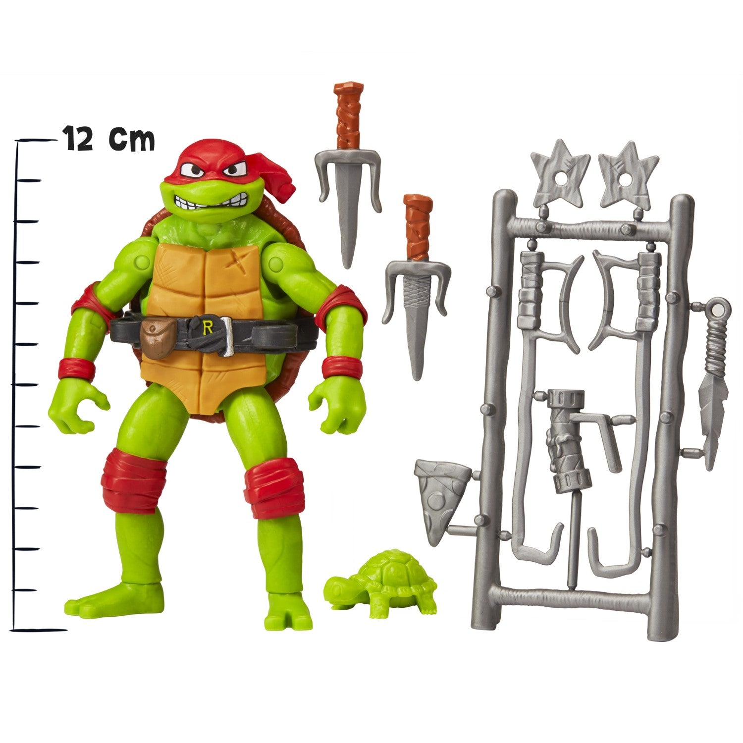 Tortues Ninja Figurine d’action articulée Raphaël 12 cm avec armes, dès 4 ans, TU8053