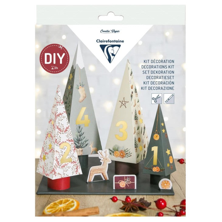 Clairefontaine Kit découverte bougies de l'Avent et sapins - 20,6 x 1,9 x 29 cm