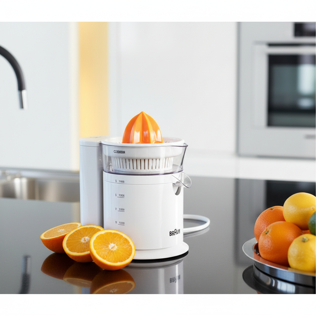 BRAUN Tribute Collection, Presse-agrumes Électrique, CJ3000WH, Blanc
