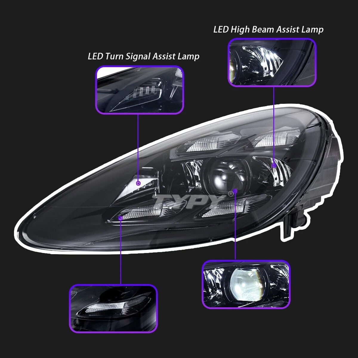 TYPY Car Styling pour Porsche Cayenne 958, phare 958.1, éclairage LED matriciel, mise à niveau, style 2023, Plug & Play