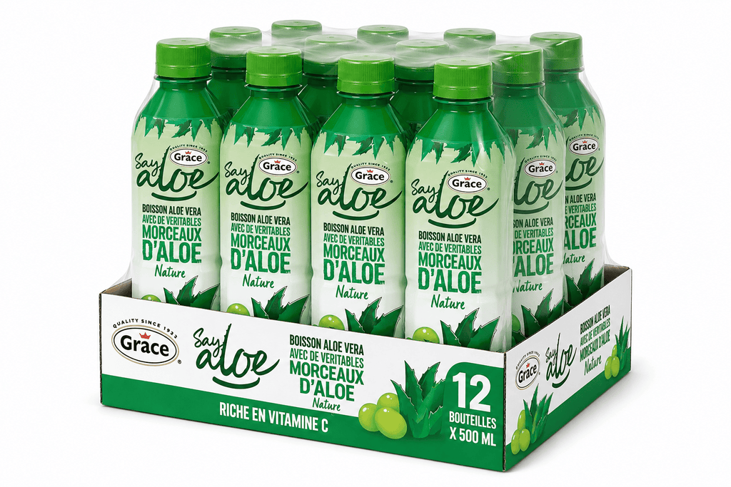 GRACE boisson aloe vera nature bouteille 12x50cl