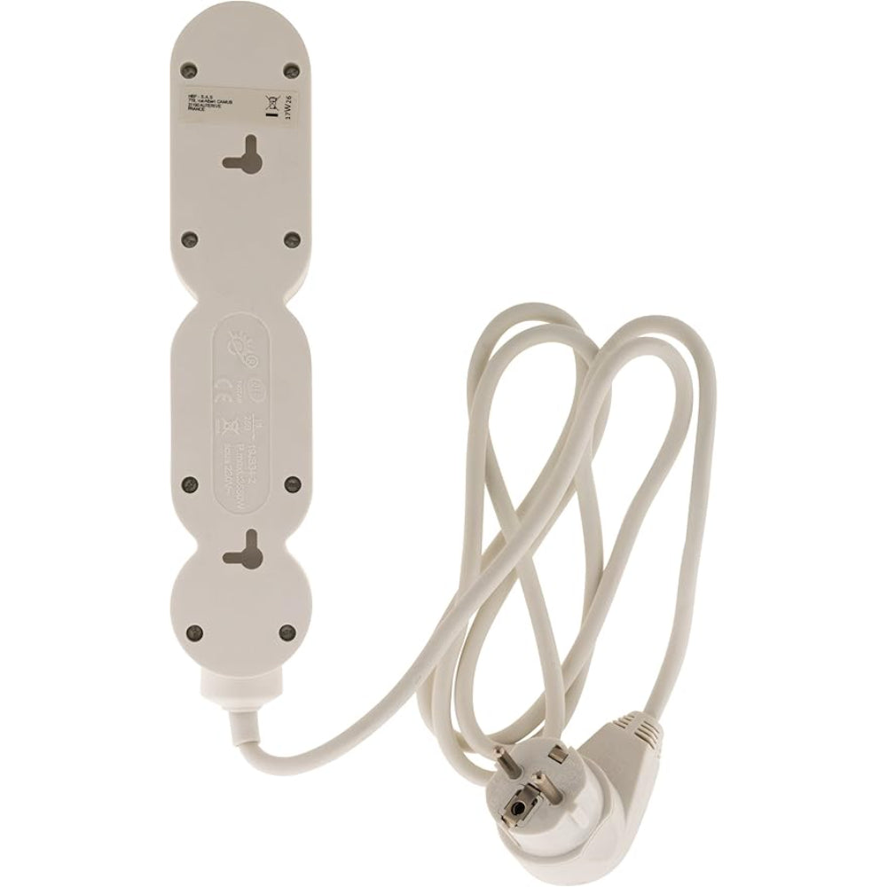 Bloc Home 4 prises 16A 2P+T + parafoudre - Blanc - Zenitech