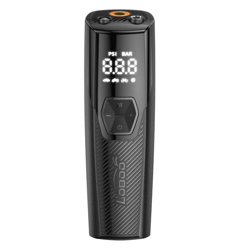 LOBOO CP06 compresseur d'air portable | gonfleur de pneus 5000 mAh, batterie externe et lumière LED (150 PSI)