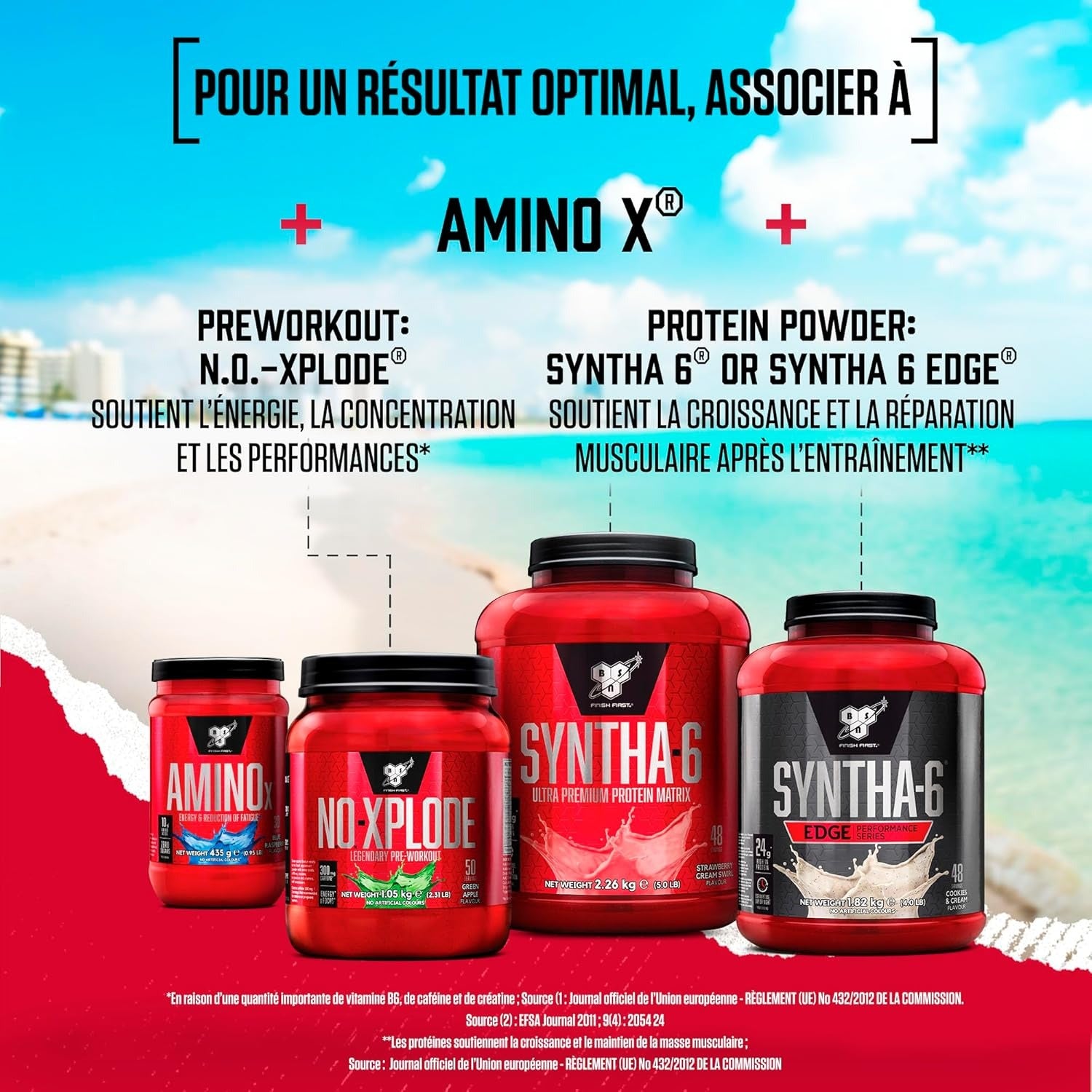 BSN Amino X saveur punch aux fruits - 1 kg