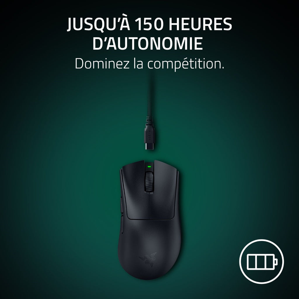 Razer DeathAdder V4 Pro Souris Gaming sans fil - 30000DPI, 8 Bouttons - Noir