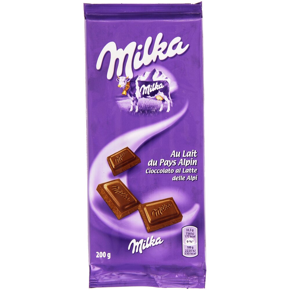 MILKA chocolat au lait tablette 200g